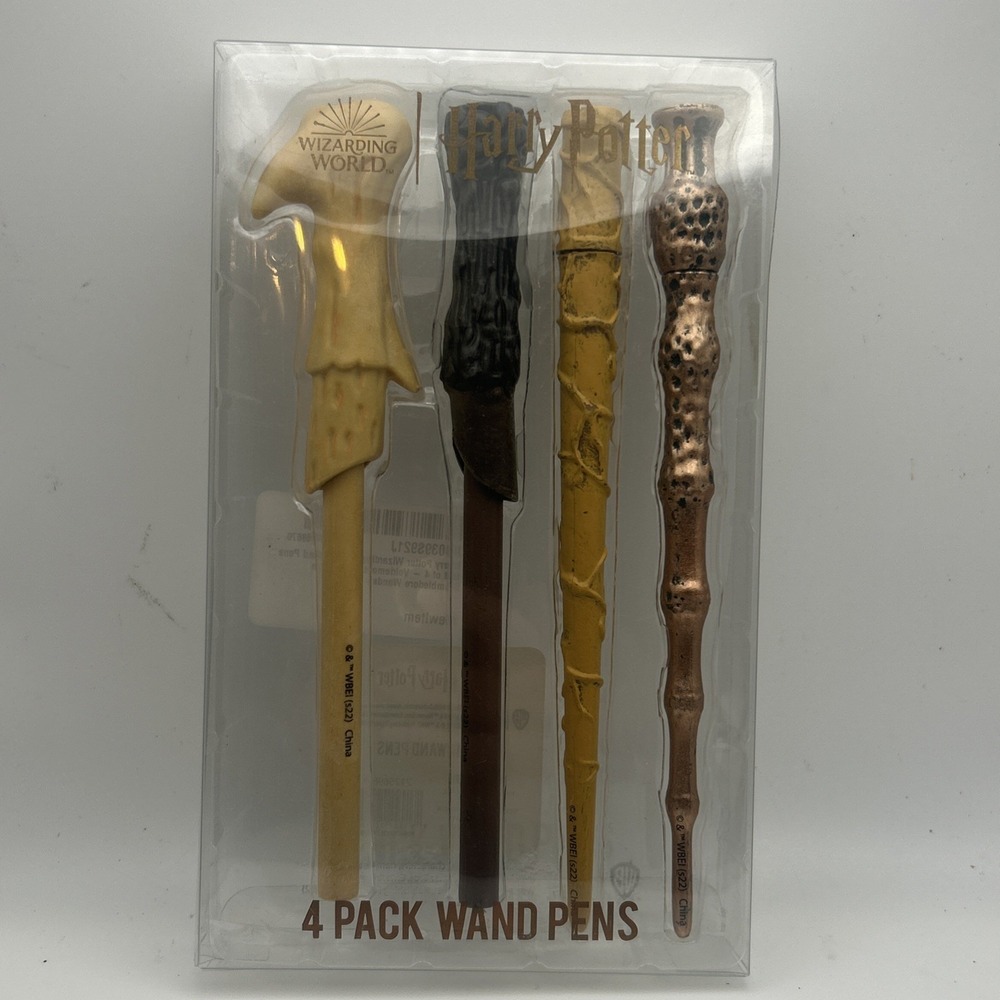 Wizarding World Harry Potter WAND PEN SET of 4 New